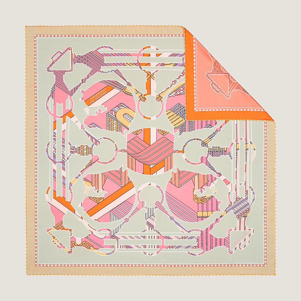 Tatersale en Zigzag double face scarf 90 | Hermès Australia
